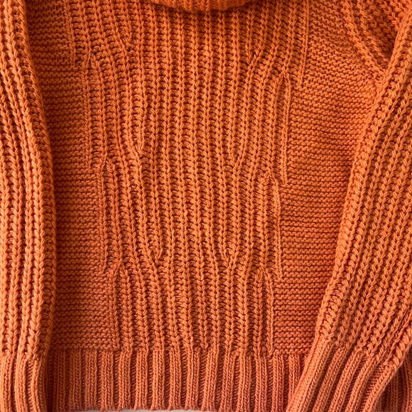 Banana Republic Women Cable Knit Chunky Sweater Italian Yarn Merino Wool Alpaca - Picture 3 of 8